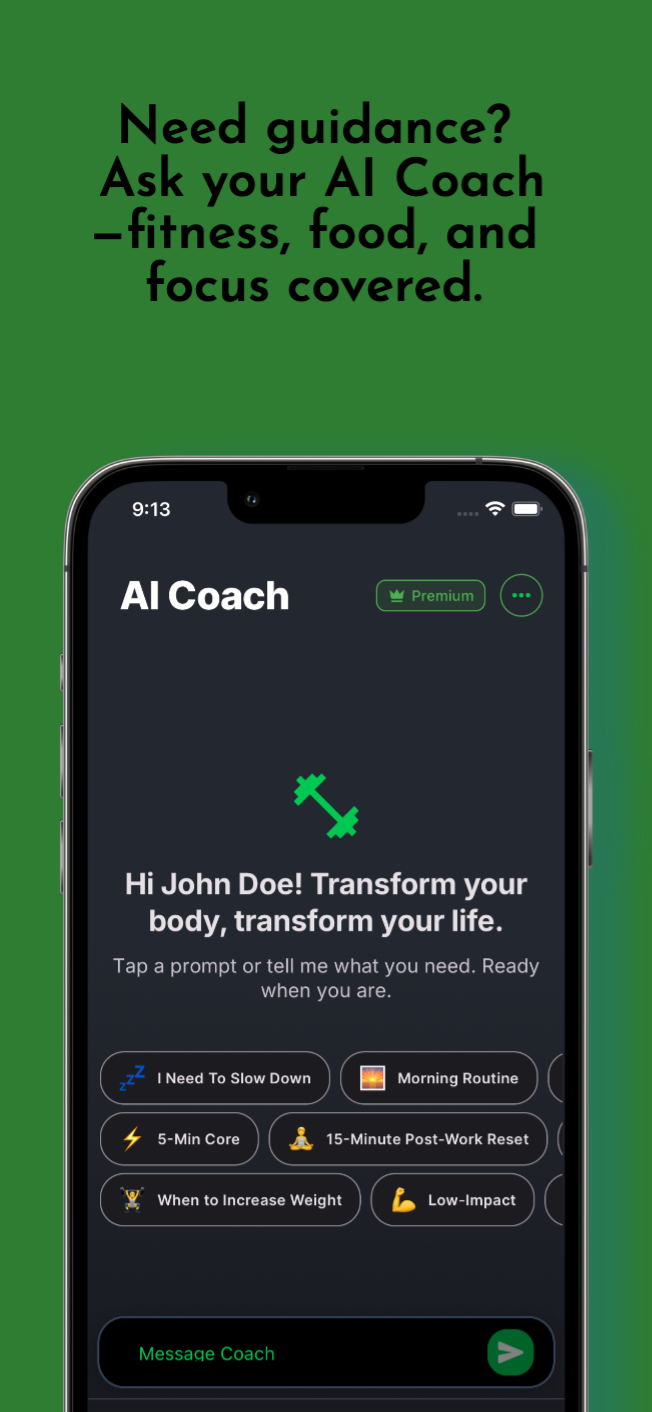WorkoutPro AI App Screenshot