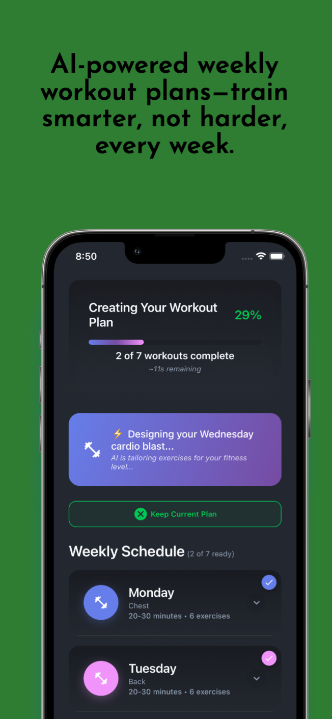 WorkoutPro AI App Screenshot
